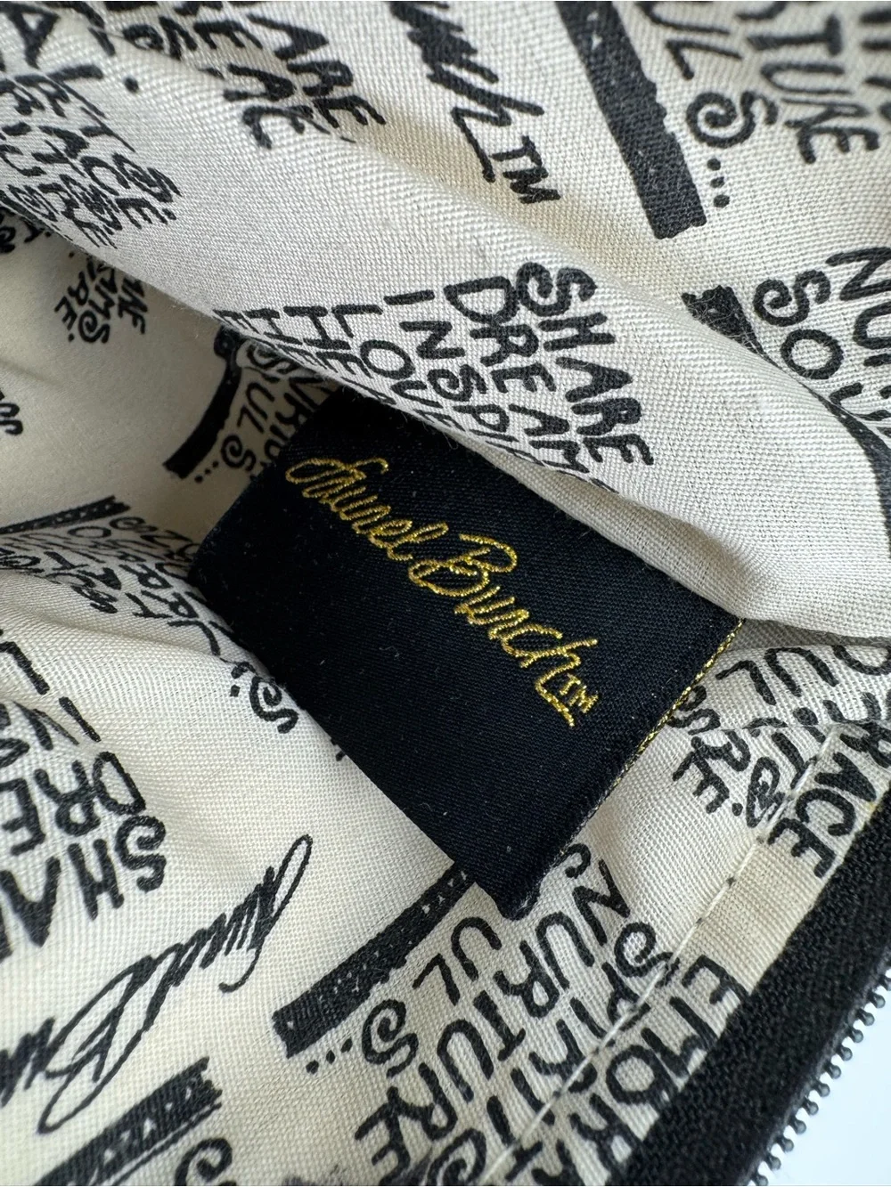 Laurel Burch Foil Cosmetic Bag with Gold Chain